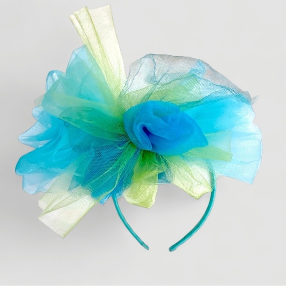 Handmade Peacock Costume Tulle Tutu Skirt and Fascinator – Girls Size 7 Dress-Up - Picture 8 of 11